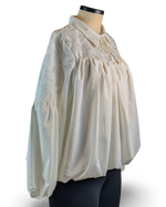 Load image into Gallery viewer, Midnight Sculpted Lace Boho Top
