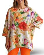 Load image into Gallery viewer, Watercolor Floral Crinkle Top
