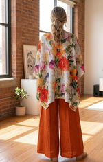 Load image into Gallery viewer, Watercolor Floral Crinkle Top
