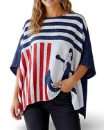 Load image into Gallery viewer, STRIPES AND ANCHORS Crinkle Top
