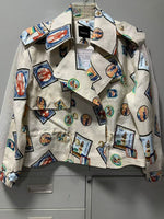 Load image into Gallery viewer, Travel Stamps Linen and Mesh Utility Jacket
