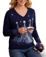 Load image into Gallery viewer, Rainbow of Trees V-neck Pullover
