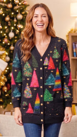 Load image into Gallery viewer, Christmas Tree Bonanza Cardigan

