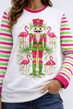 Load image into Gallery viewer, Flamingo Christmas Party Top
