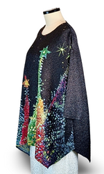 Load image into Gallery viewer, A Border of Festive Trees Crinkle Top
