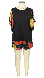 Colorful Floral Burst Tee