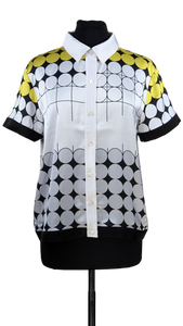 Dot Sensation Charmeuse Camp Shirt