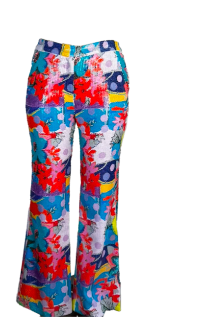 Calypso Get-Away Sequin Flare Leg Pant