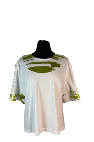 Knit Top with Foil Brush Piecing