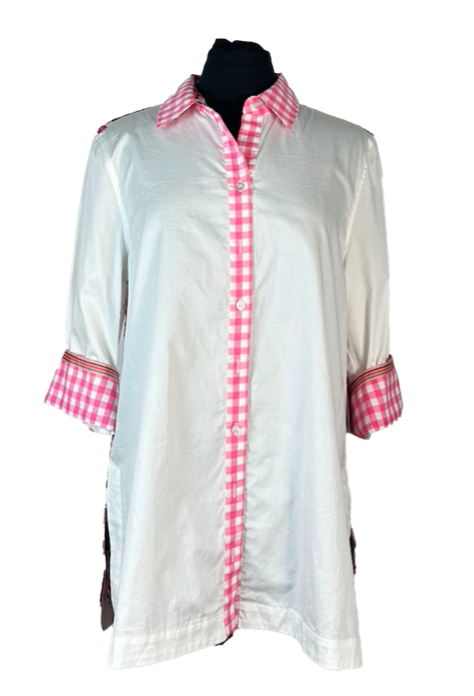 Floral & Plaid Mix Tunic