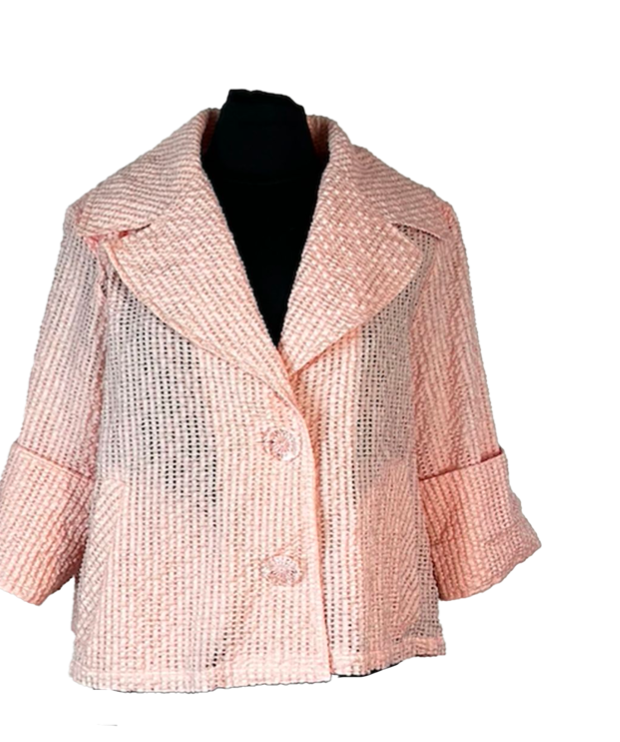 Pink Pucker (Novelty Airy Jacquard)