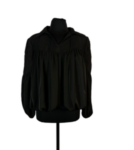 Midnight Sculptured Lace Boho Top