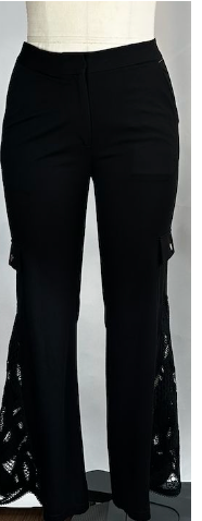 Ponte Cargo w midnight Sculptured Lace