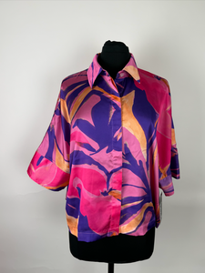 Sherbert Luxe Boxy Charmeuse Blouse