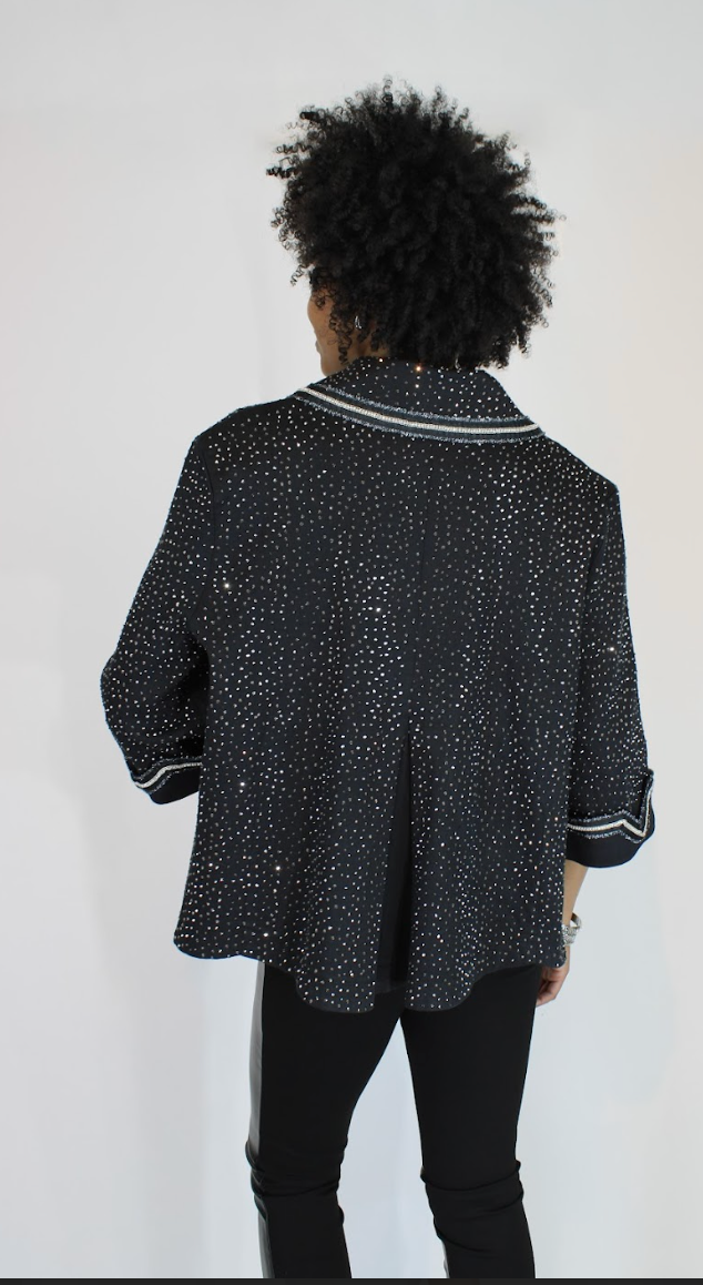 Twinkle Sparkle Easy Swing Denim Jacket