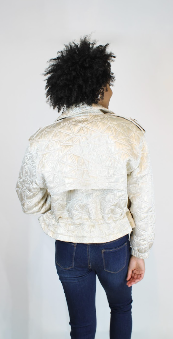 Quilted Satin Utility Jacket