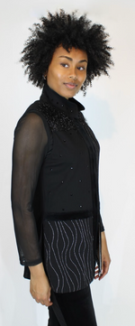 Load image into Gallery viewer, Night Out Mixed Media Vest
