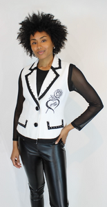 BONJOUR PARIS EMBELLISHED VEST