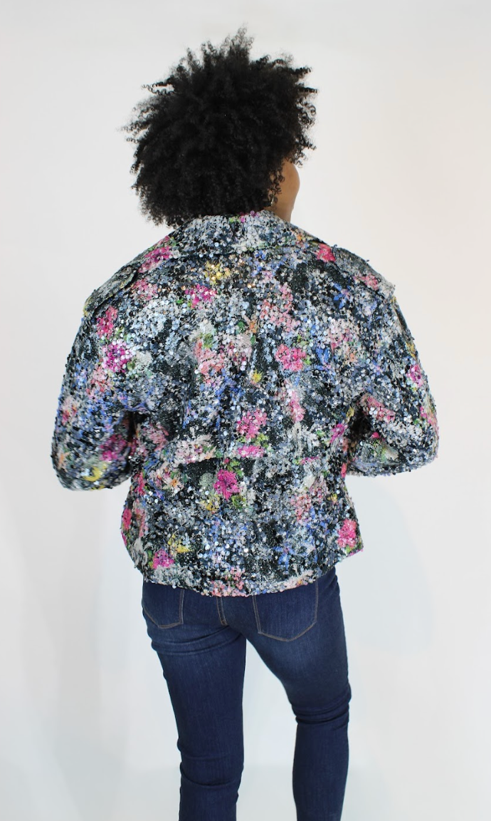 Sassy Sequin Utility Jacket