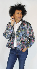 Load image into Gallery viewer, Sassy Sequin Utility Jacket
