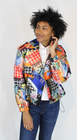 Load image into Gallery viewer, Bright Blooms Utility Jacket
