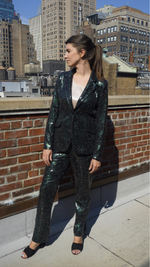 Load image into Gallery viewer, Emerald Glamour Cigarette Pant
