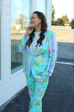 Load image into Gallery viewer, Palm Springs Striped &amp; Floral Blazer
