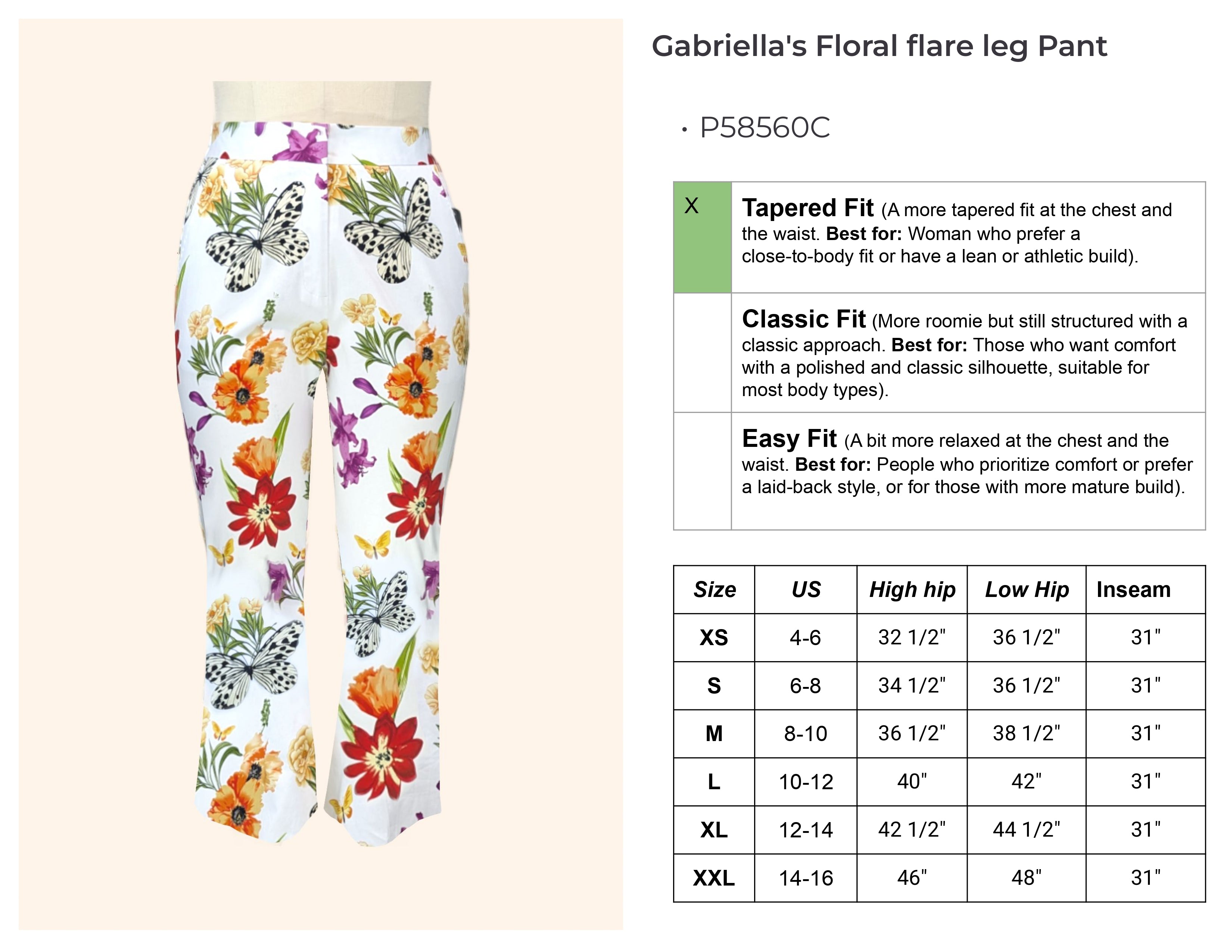 Gabriella's Floral Flare Leg Pant