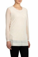 Load image into Gallery viewer, Mesh Long Sleeve Top Champagne
