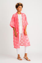 Load image into Gallery viewer, Sleek Organza Kimono Coral
