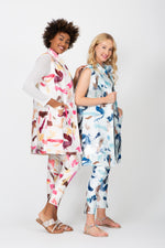 Load image into Gallery viewer, Artistic Brush Cigarette Pant Blue Multi
