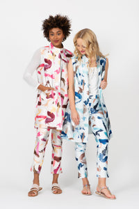 Artistic Brush Cigarette Pant Blue Multi