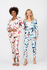 Artistic Brush Cigarette Pant Blue Multi