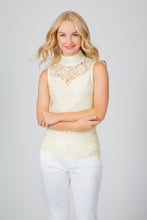 Load image into Gallery viewer, Twinkle Lace Sleeveless Mock neck Top
