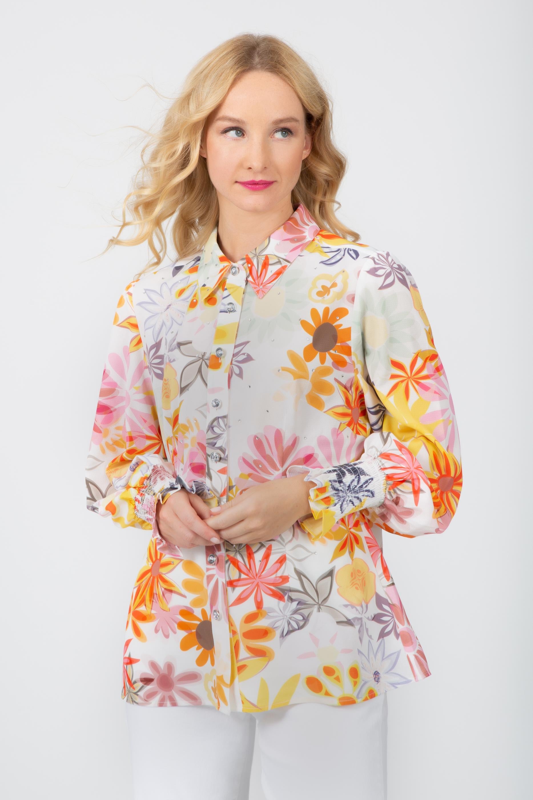 Soft Crepe Blouse Sunshine Multi