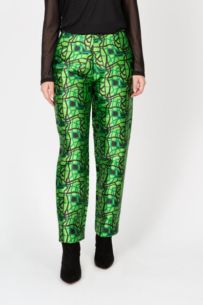 Bold Lines Pant Green