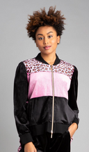 Load image into Gallery viewer, Pink Puff Colorblocked Velour Jacket
